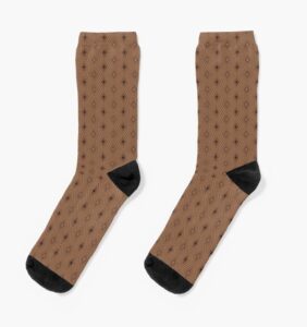 Calzettoni - Savanna Diamonds brown - designed and sold by Fotopoiesi