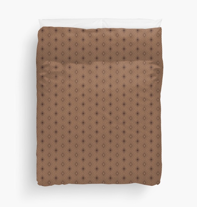 Copripiumino, Savanna Diamonds brown designed and sold by Fotopoiesi