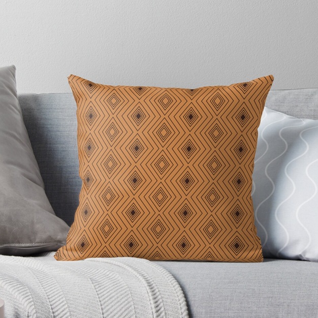 Cuscino decorativo - Savanna Diamonds orange - designed and sold by Fotopoiesi