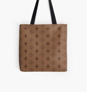 Borsa Tote - Savanna Diamonds brown - designed and sold by Fotopoiesi
