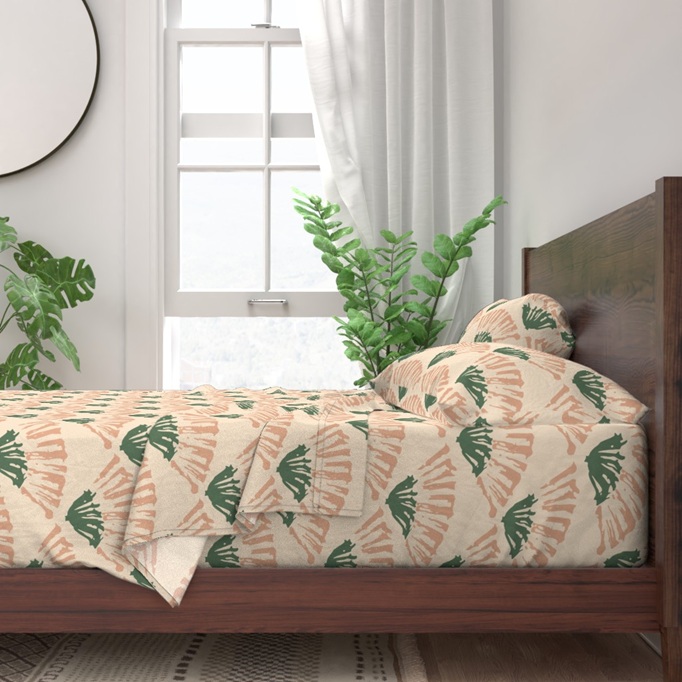 Parure lenzuola, letto matrimoniale - Fan Art Deco -by Fotopoiesi su Spoonflower